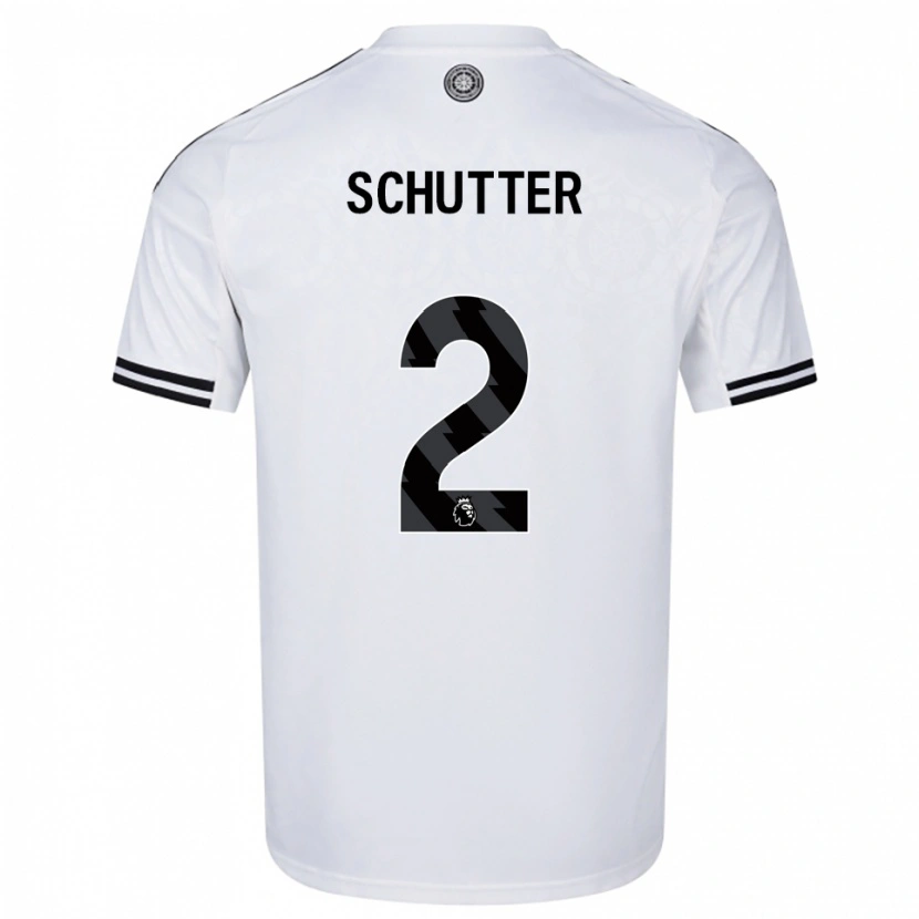 DanxenレディースQuinn Schutter#2ホワイト ブラックホームシャツ2025/26ジャージーユニフォーム