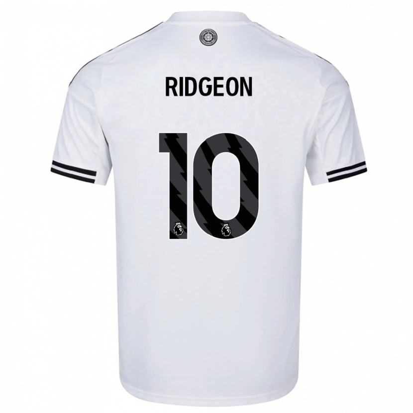 DanxenレディースSeth Ridgeon#10ホワイト ブラックホームシャツ2025/26ジャージーユニフォーム