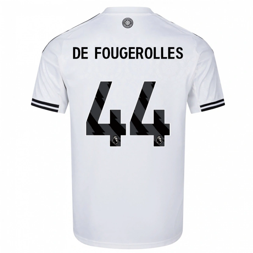 Danxenレディースリュック・ド・フジェロル#44ホワイト ブラックホームシャツ2025/26ジャージーユニフォーム