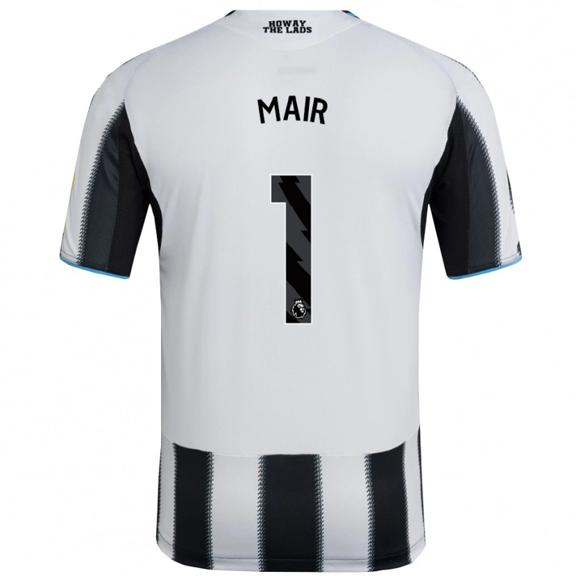 DanxenレディースGeorge Mair#1ブラック ホワイトホームシャツ2025/26ジャージーユニフォーム