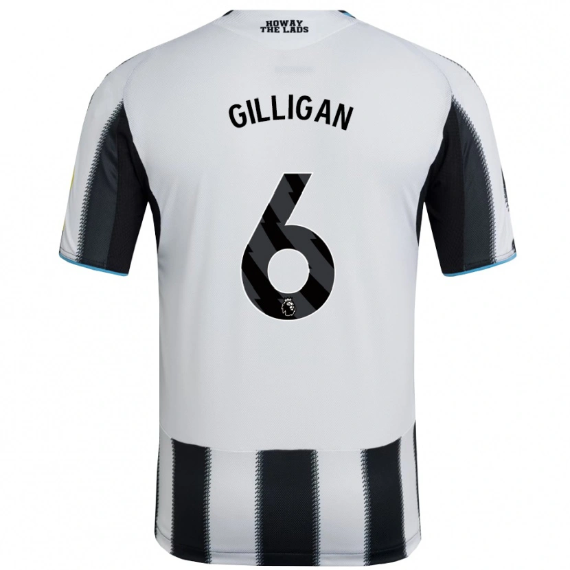 DanxenレディースLuke Gilligan#6ブラック ホワイトホームシャツ2025/26ジャージーユニフォーム
