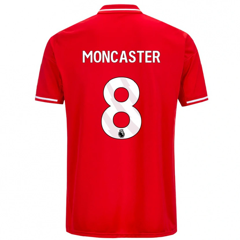 Danxenレディースマイ・モンカスター#8レッド ホワイトホームシャツ2025/26ジャージーユニフォーム