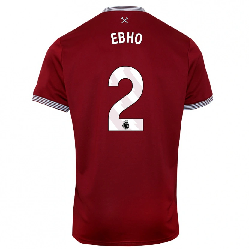 DanxenレディースRiley Ebho#2バーガンディ ホワイトホームシャツ2025/26ジャージーユニフォーム