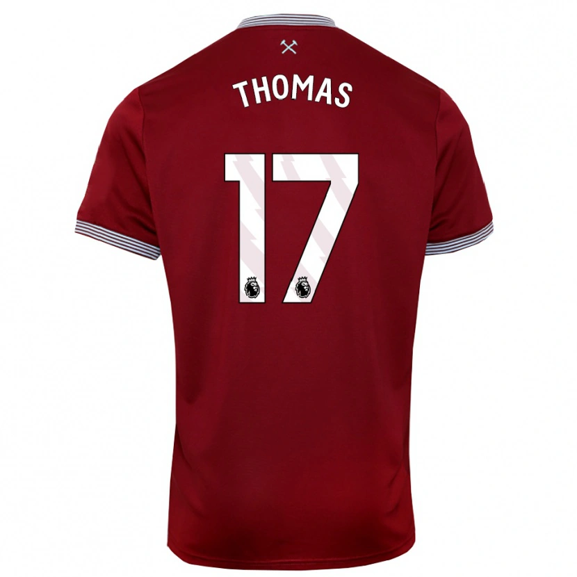 DanxenレディースIsaac Thomas#17バーガンディ ホワイトホームシャツ2025/26ジャージーユニフォーム