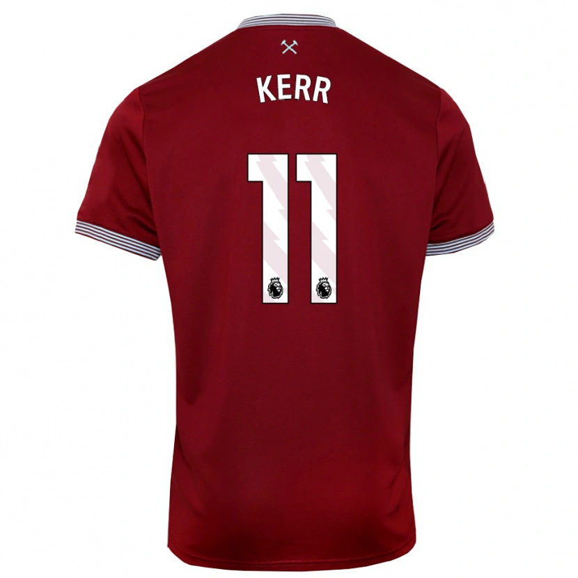DanxenレディースJoel Kerr#11バーガンディ ホワイトホームシャツ2025/26ジャージーユニフォーム
