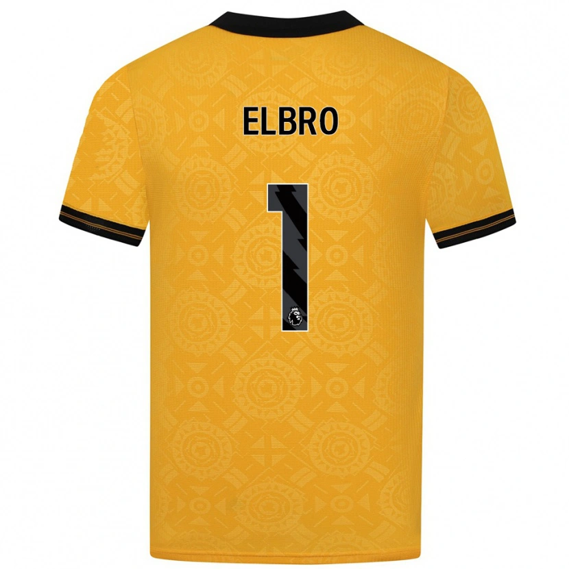 DanxenレディースMaddie Elbro#1イエロー ブラックホームシャツ2025/26ジャージーユニフォーム