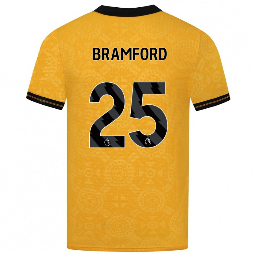 DanxenレディースSophie Bramford#25イエロー ブラックホームシャツ2025/26ジャージーユニフォーム
