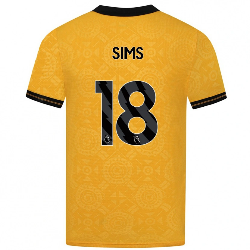 DanxenレディースAmy Sims#18イエロー ブラックホームシャツ2025/26ジャージーユニフォーム