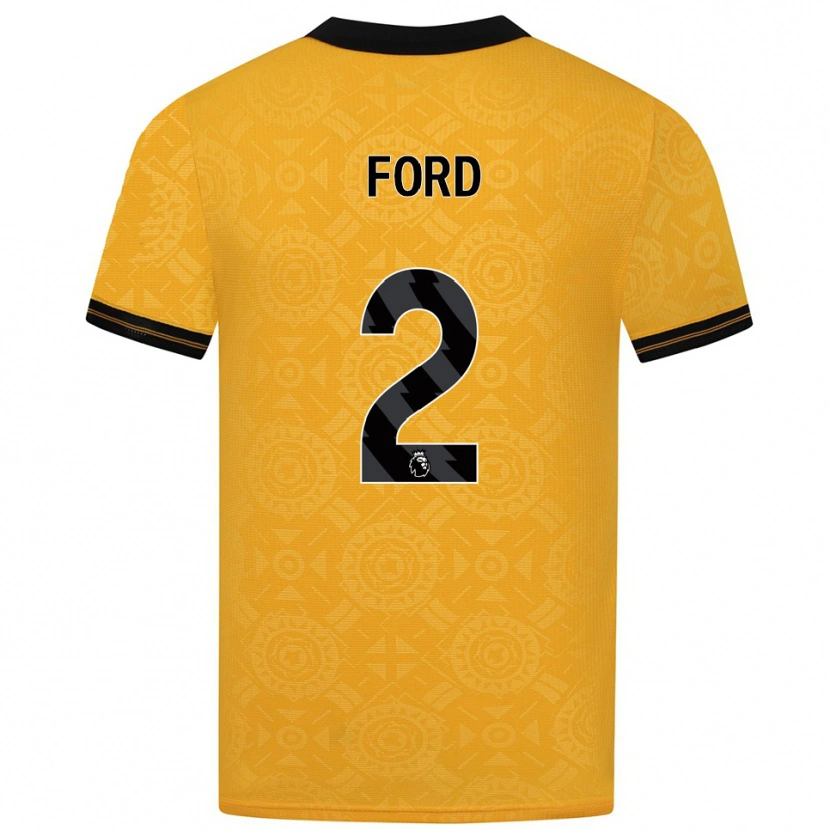 DanxenレディースHayden Ford#2イエロー ブラックホームシャツ2025/26ジャージーユニフォーム