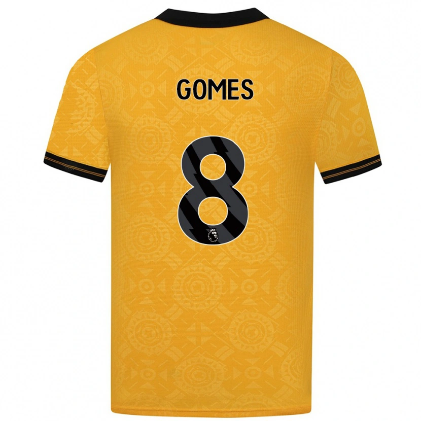 DanxenレディースJoão Gomes#8イエロー ブラックホームシャツ2025/26ジャージーユニフォーム