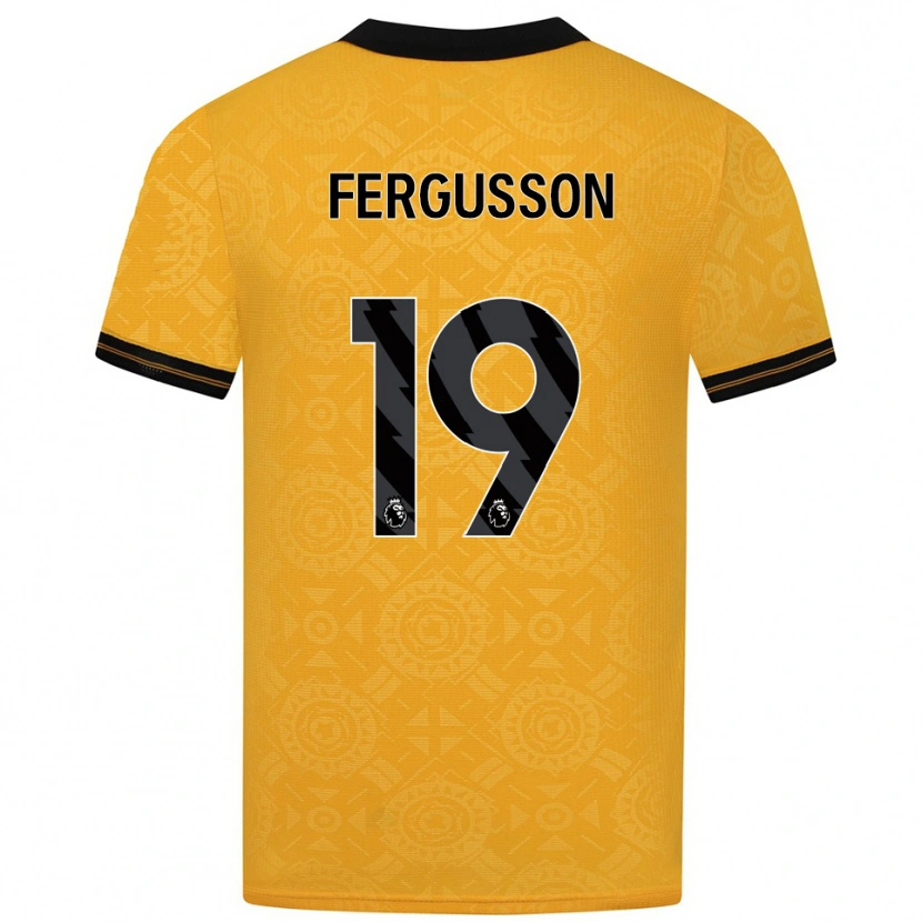 DanxenレディースLiv Fergusson#19イエロー ブラックホームシャツ2025/26ジャージーユニフォーム