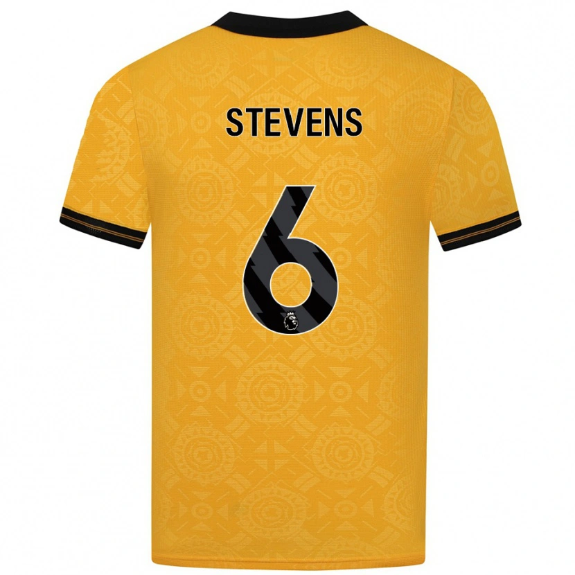 DanxenレディースMason Stevens#6イエロー ブラックホームシャツ2025/26ジャージーユニフォーム
