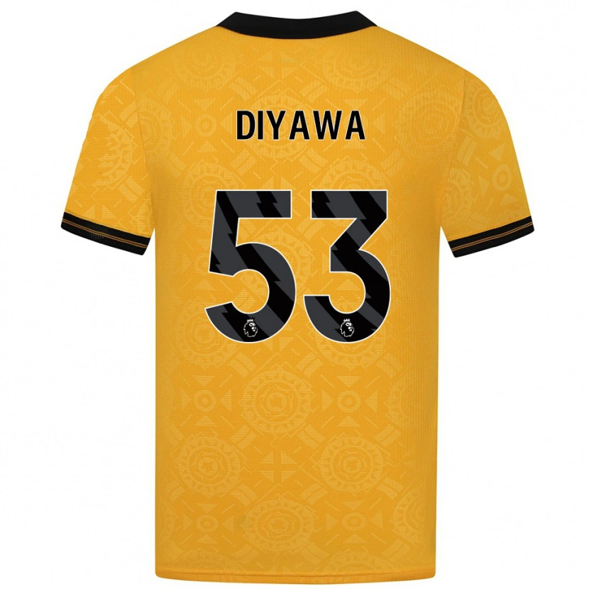 DanxenレディースAaron Keto-Diyawa#53イエロー ブラックホームシャツ2025/26ジャージーユニフォーム