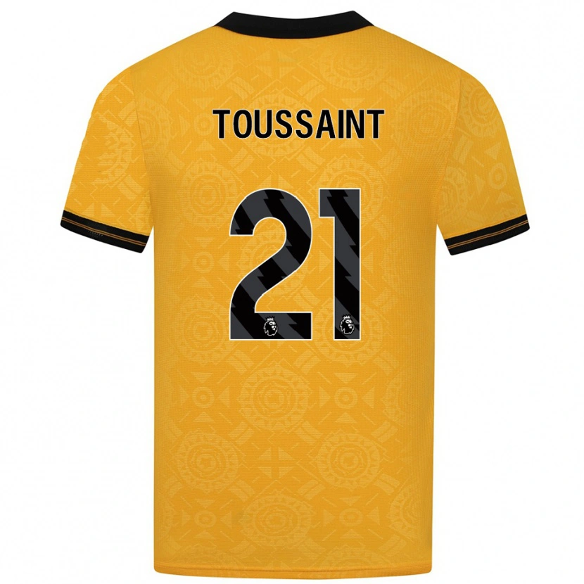 DanxenレディースDestiney Toussaint#21イエロー ブラックホームシャツ2025/26ジャージーユニフォーム