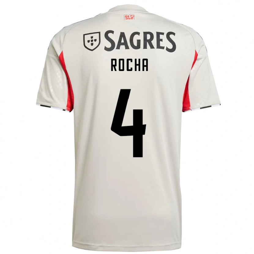 DanxenレディースDiogo Rocha#4オフホワイト レッドアウェイシャツ2025/26ジャージーユニフォーム