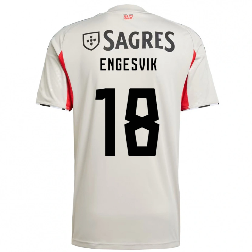 DanxenレディースRakel Engesvik#18オフホワイト レッドアウェイシャツ2025/26ジャージーユニフォーム