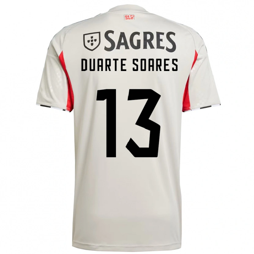 DanxenレディースDuarte Soares#13オフホワイト レッドアウェイシャツ2025/26ジャージーユニフォーム