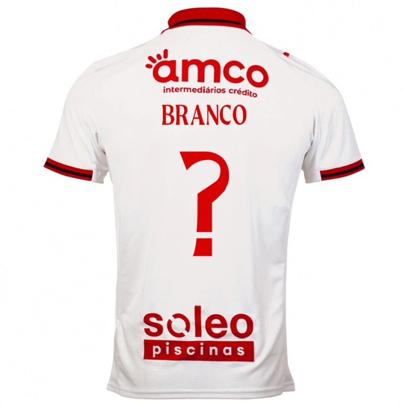 DanxenレディースAntónio Branco#0ホワイト レッドアウェイシャツ2025/26ジャージーユニフォーム