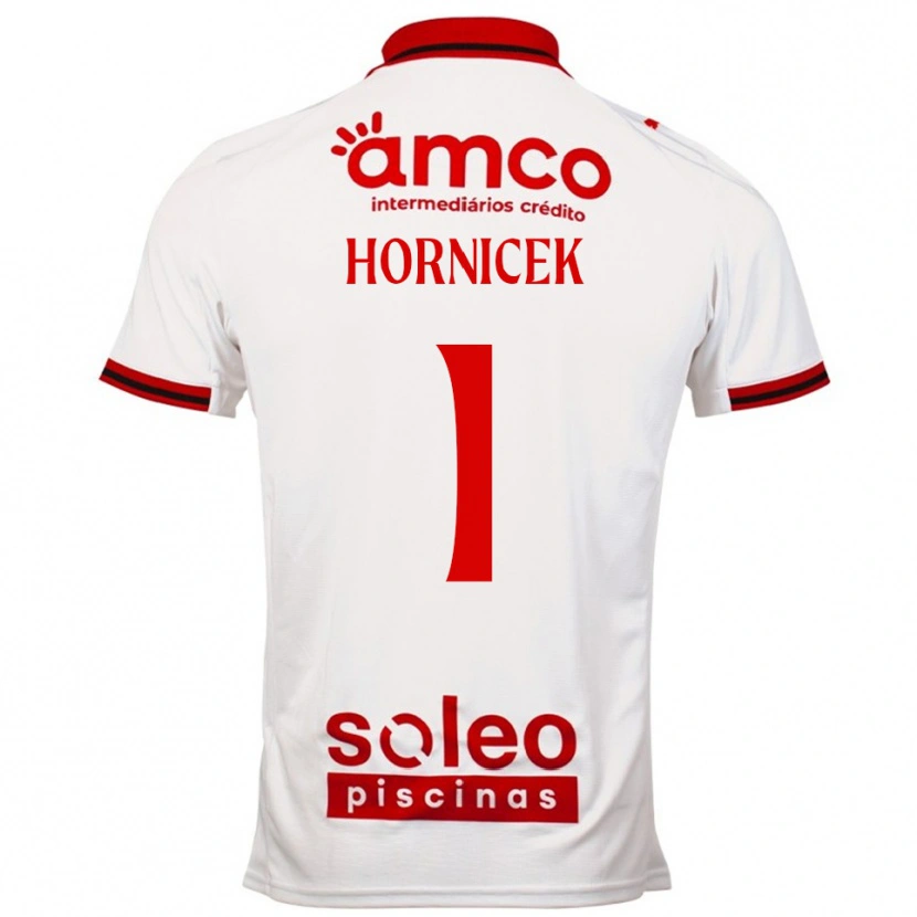 DanxenレディースLukas Hornicek#1ホワイト レッドアウェイシャツ2025/26ジャージーユニフォーム