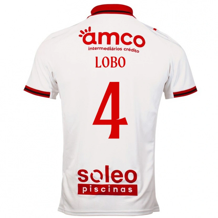 DanxenレディースDiogo Lobo#4ホワイト レッドアウェイシャツ2025/26ジャージーユニフォーム