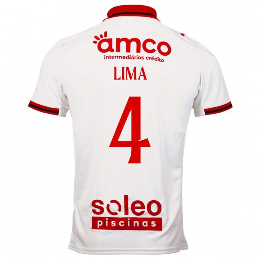 DanxenレディースGuilherme Lima#4ホワイト レッドアウェイシャツ2025/26ジャージーユニフォーム