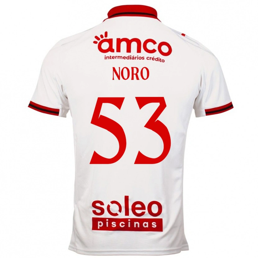 DanxenレディースJonatás Noro#53ホワイト レッドアウェイシャツ2025/26ジャージーユニフォーム