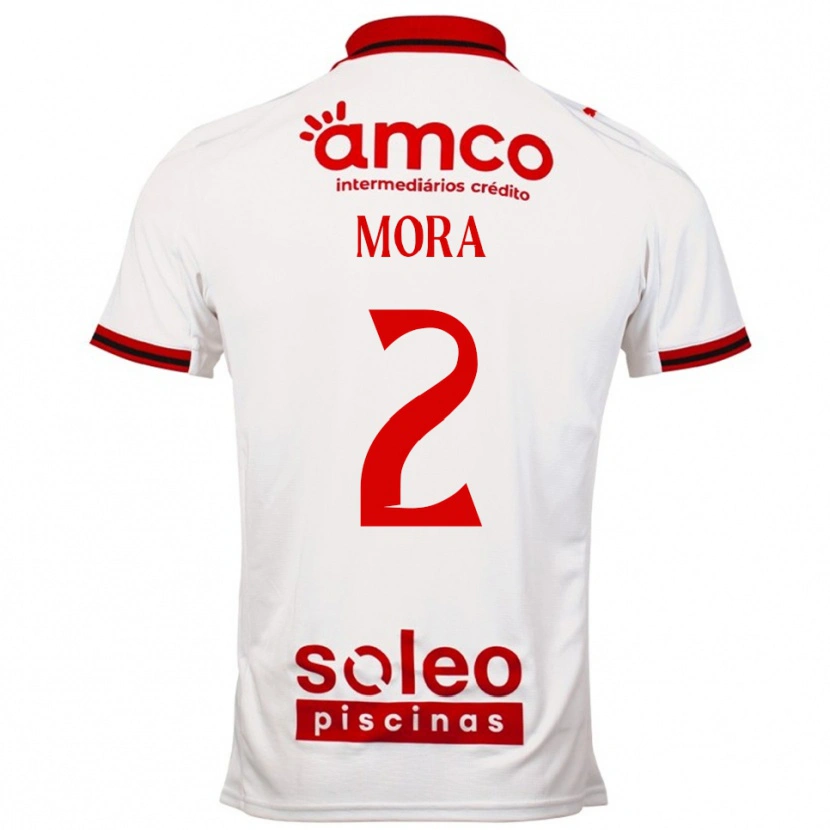 DanxenレディースCarlos Ziad Mora#2ホワイト レッドアウェイシャツ2025/26ジャージーユニフォーム
