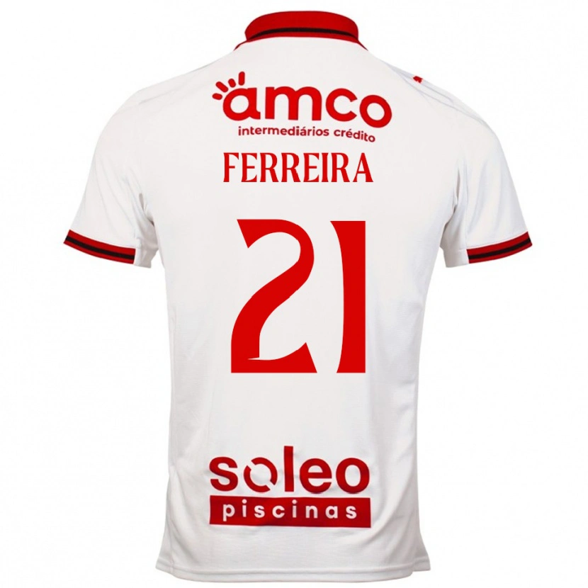 DanxenレディースAna Carolina Ferreira#21ホワイト レッドアウェイシャツ2025/26ジャージーユニフォーム