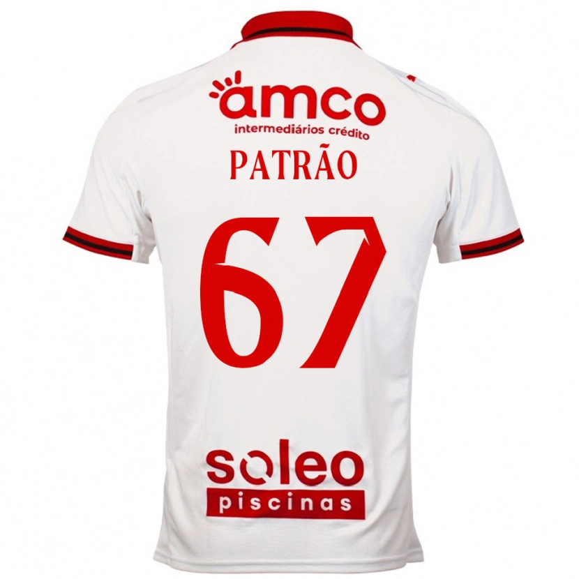 DanxenレディースAfonso Patrão#67ホワイト レッドアウェイシャツ2025/26ジャージーユニフォーム