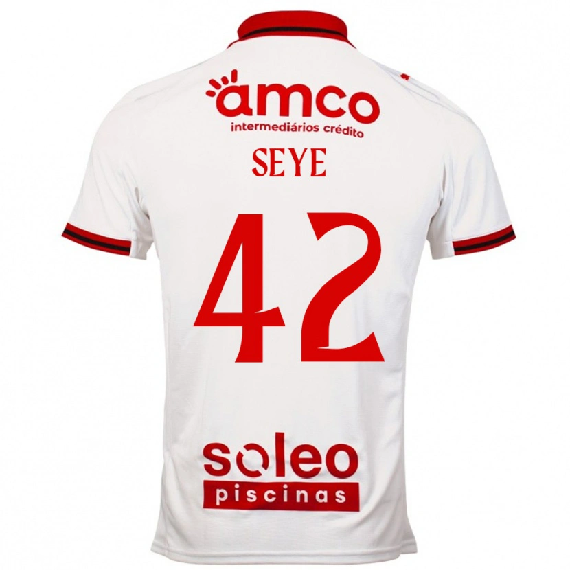 DanxenレディースModou Seye#42ホワイト レッドアウェイシャツ2025/26ジャージーユニフォーム