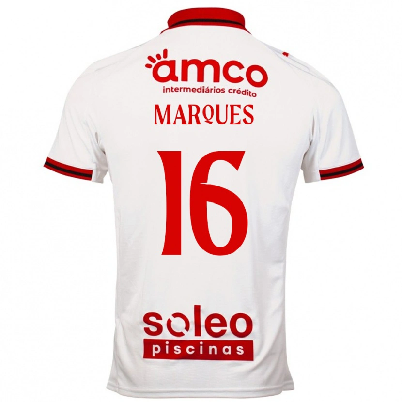 DanxenレディースRodrigo Marques#16ホワイト レッドアウェイシャツ2025/26ジャージーユニフォーム