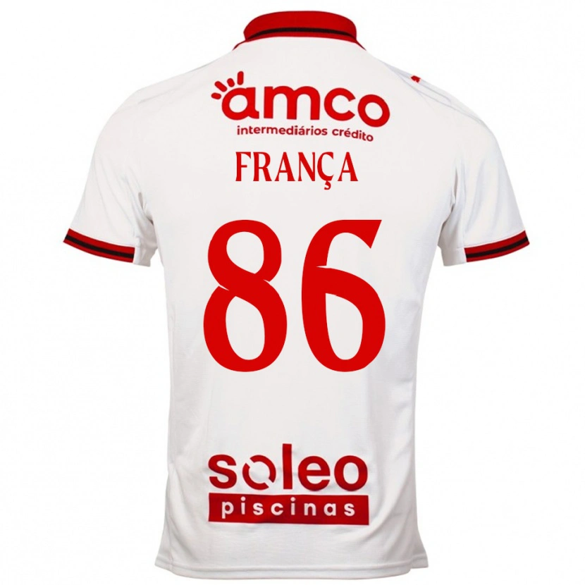 Danxenレディースフランシスコ・パウロ・フランコ・フランサ#86ホワイト レッドアウェイシャツ2025/26ジャージーユニフォーム