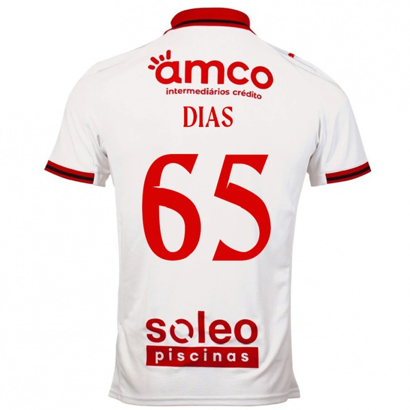 DanxenレディースLeandro Dias#65ホワイト レッドアウェイシャツ2025/26ジャージーユニフォーム