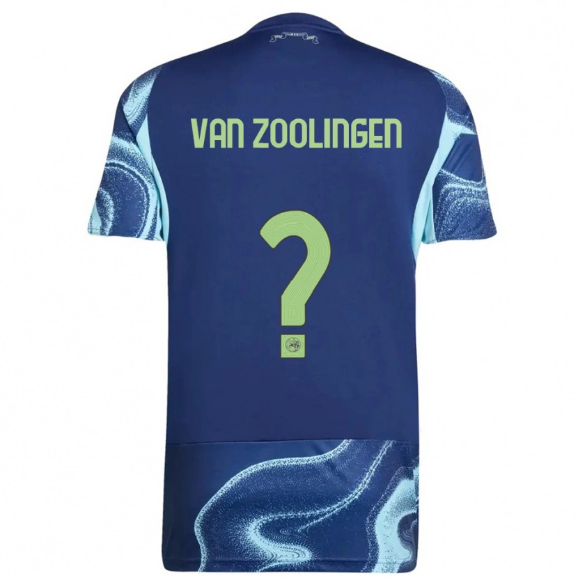 DanxenレディースGlenn Van Zoolingen#0ネイビー スカイブルーアウェイシャツ2025/26ジャージーユニフォーム