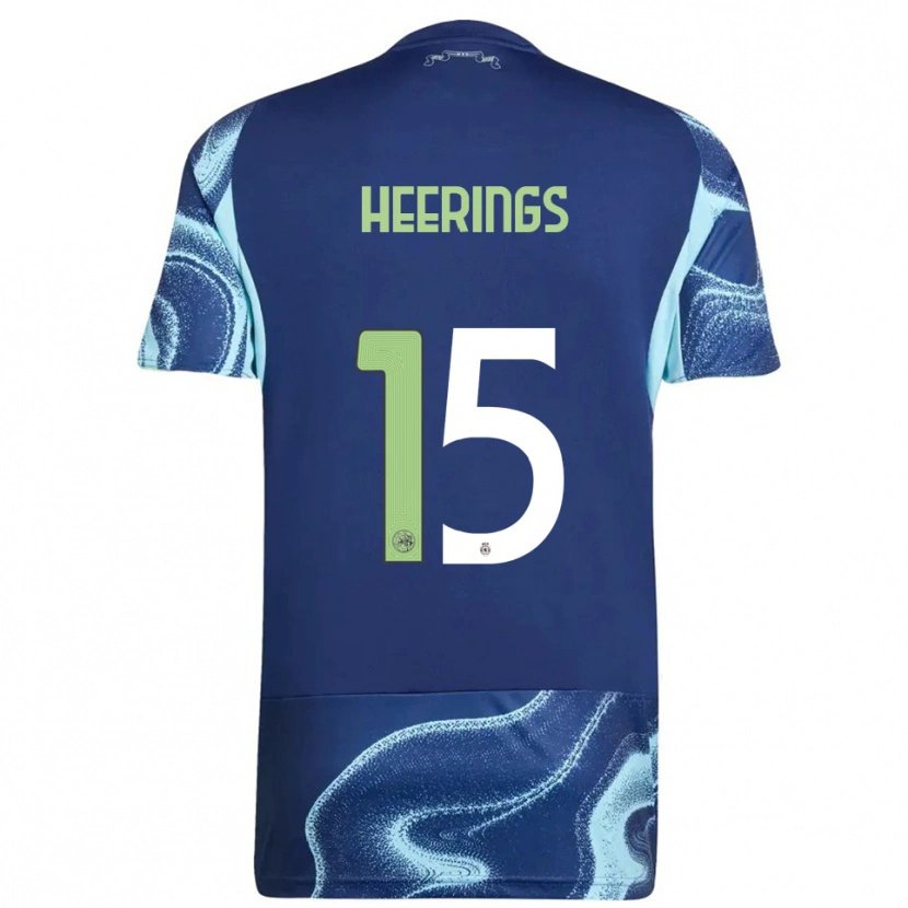 DanxenレディースKai Heerings#15ネイビー スカイブルーアウェイシャツ2025/26ジャージーユニフォーム