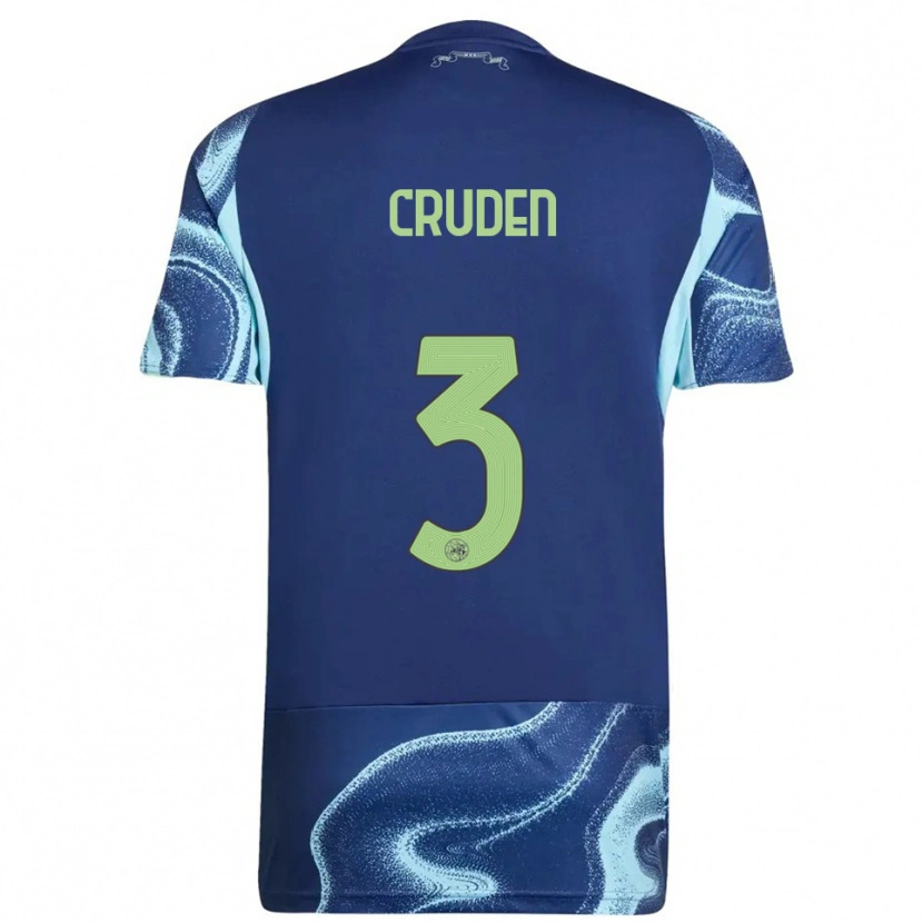 DanxenレディースJoeri Cruden#3ネイビー スカイブルーアウェイシャツ2025/26ジャージーユニフォーム