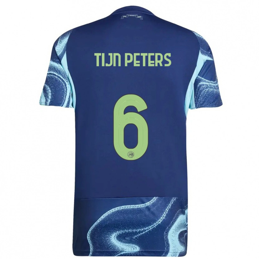 DanxenレディースTijn Peters#6ネイビー スカイブルーアウェイシャツ2025/26ジャージーユニフォーム