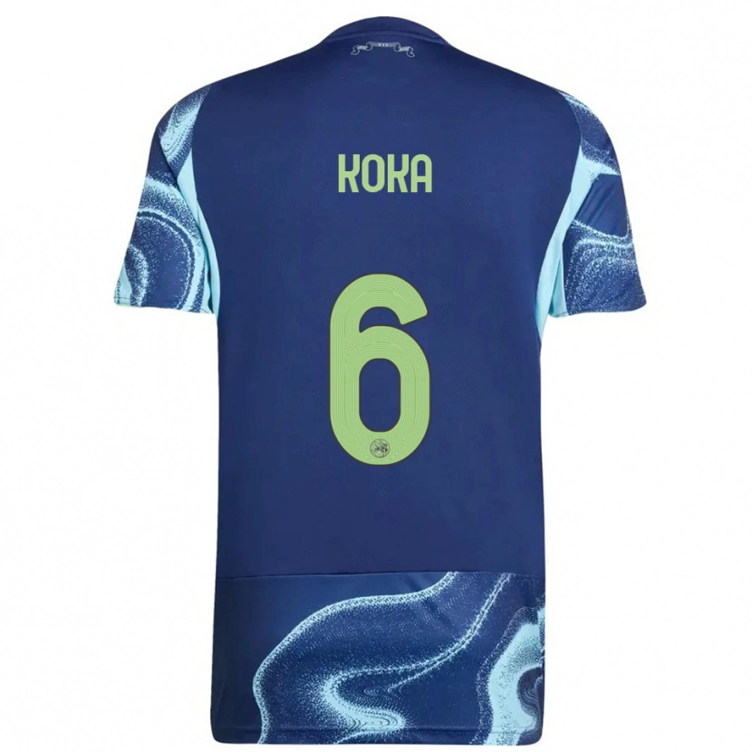 DanxenレディースNnamdi Koka#6ネイビー スカイブルーアウェイシャツ2025/26ジャージーユニフォーム