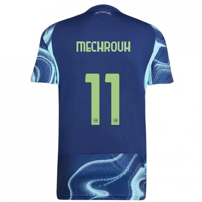 DanxenレディースElias Mechrouh#11ネイビー スカイブルーアウェイシャツ2025/26ジャージーユニフォーム