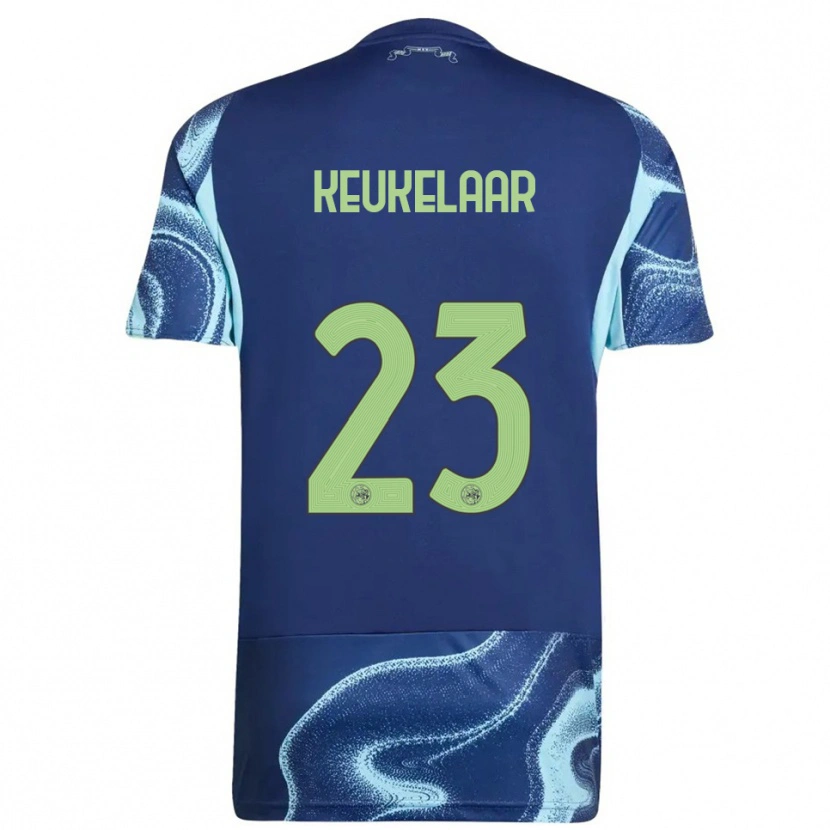 DanxenレディースLotte Keukelaar#23ネイビー スカイブルーアウェイシャツ2025/26ジャージーユニフォーム