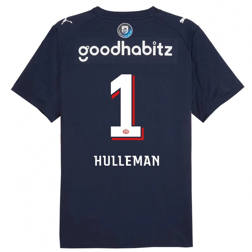 DanxenレディースDaan Hulleman#1ネイビー ホワイトアウェイシャツ2025/26ジャージーユニフォーム