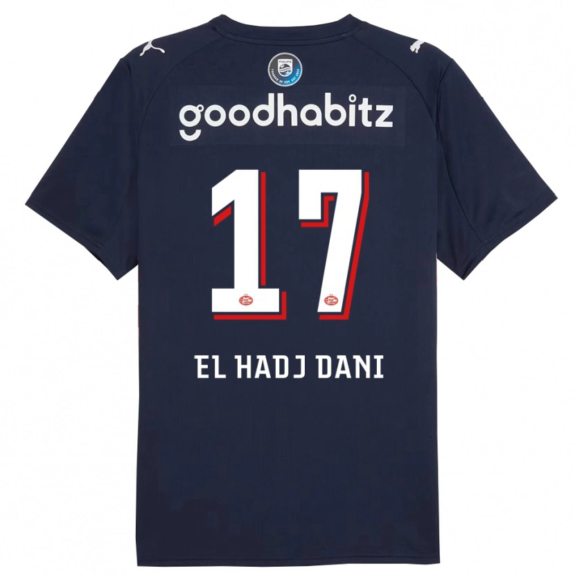 DanxenレディースSoudais El Hadj Dani#17ネイビー ホワイトアウェイシャツ2025/26ジャージーユニフォーム