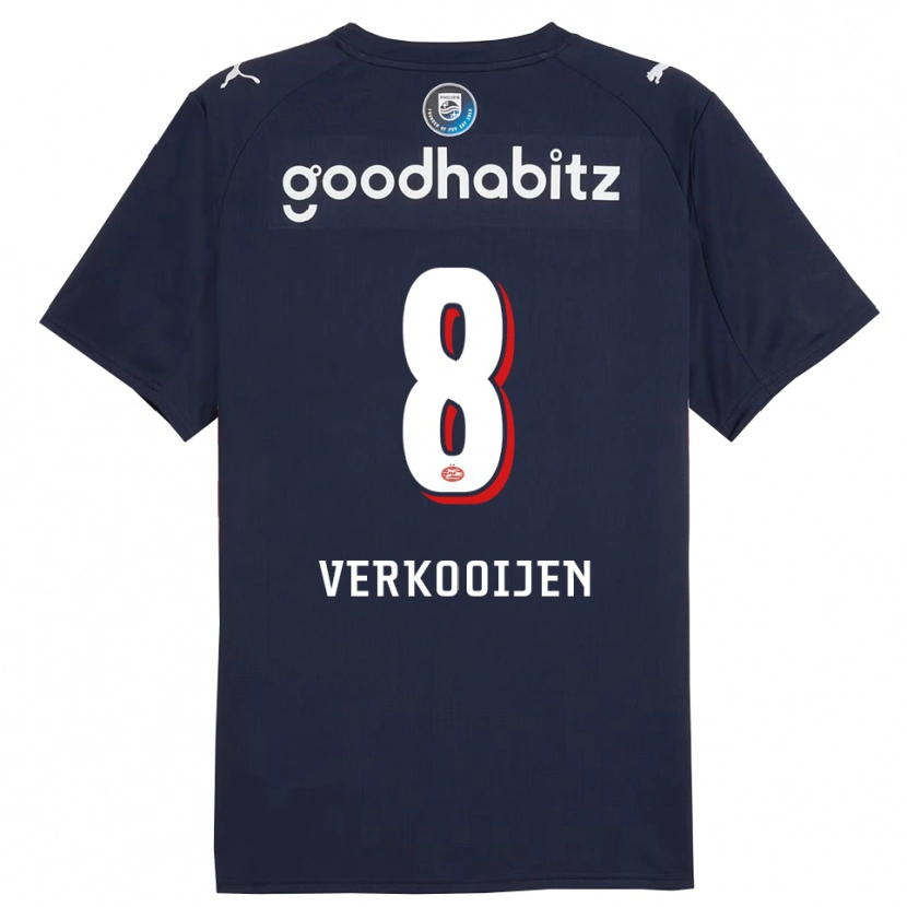 DanxenレディースNicolas Verkooijen#8ネイビー ホワイトアウェイシャツ2025/26ジャージーユニフォーム
