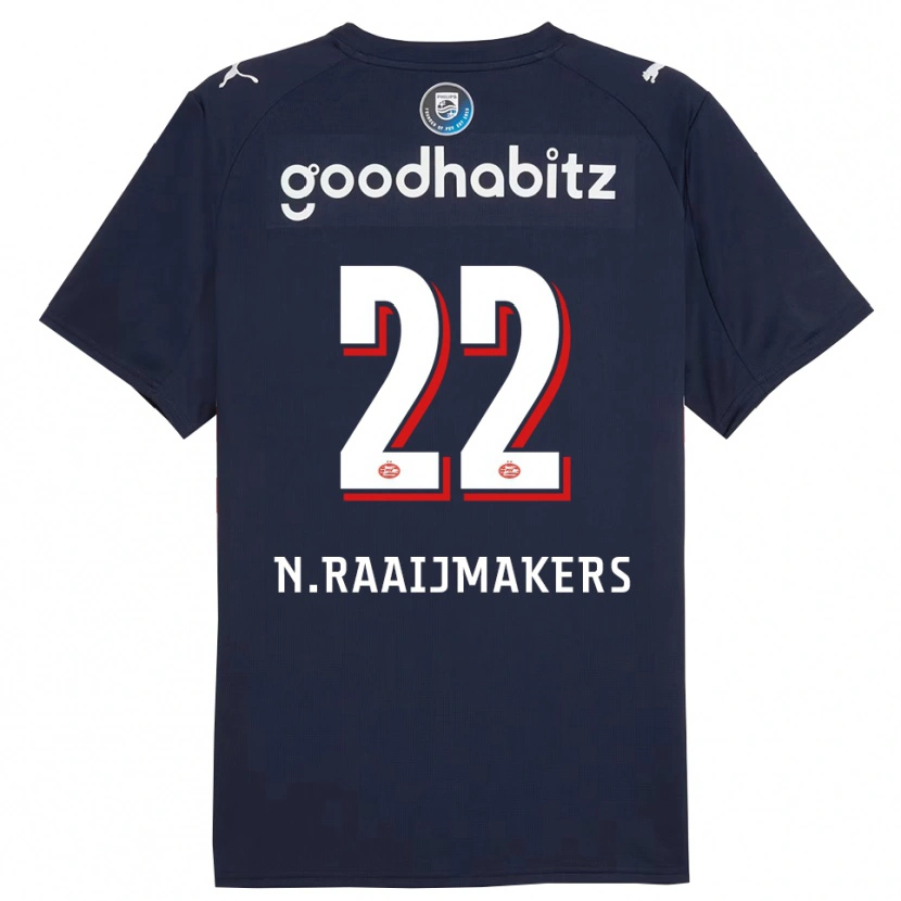 DanxenレディースNiels Raaijmakers#22ネイビー ホワイトアウェイシャツ2025/26ジャージーユニフォーム