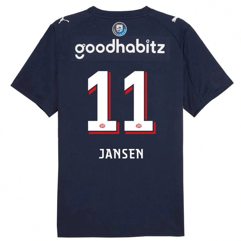 Danxenレディースレナテ・ヤンセン#11ネイビー ホワイトアウェイシャツ2025/26ジャージーユニフォーム