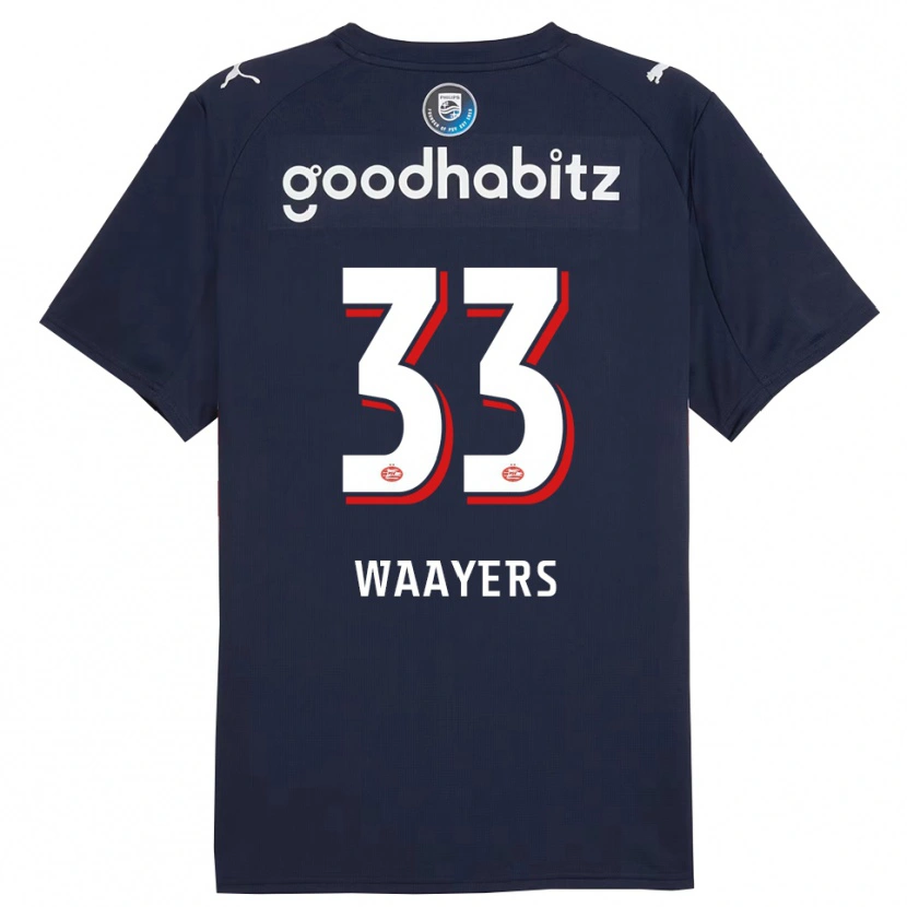DanxenレディースEus Waayers#33ネイビー ホワイトアウェイシャツ2025/26ジャージーユニフォーム