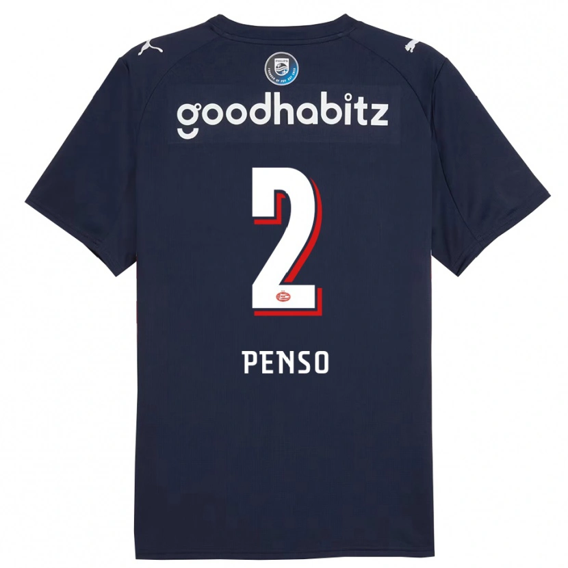 DanxenレディースKyano Penso#2ネイビー ホワイトアウェイシャツ2025/26ジャージーユニフォーム