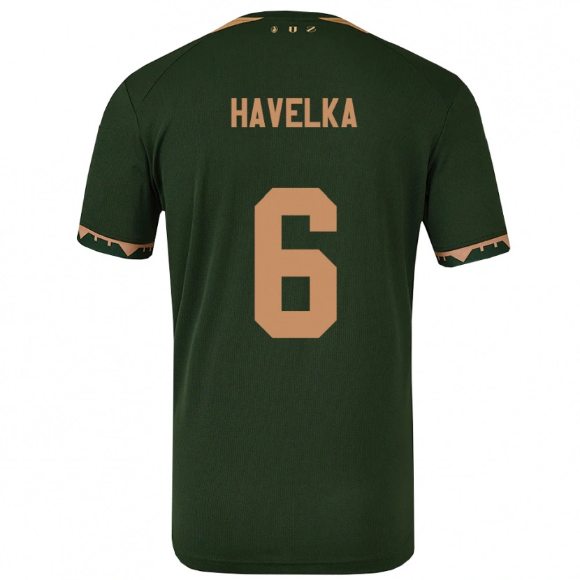 DanxenレディースMatyas Havelka#6グリーン ゴールドアウェイシャツ2025/26ジャージーユニフォーム