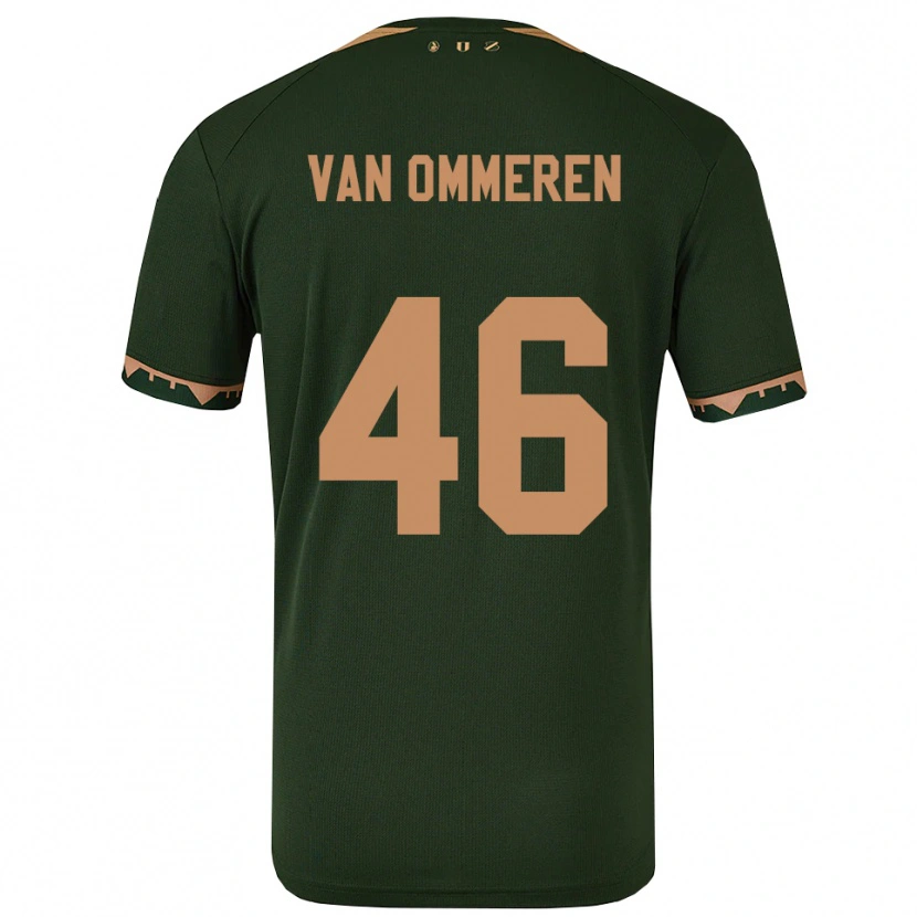 DanxenレディースJaygo Van Ommeren#46グリーン ゴールドアウェイシャツ2025/26ジャージーユニフォーム