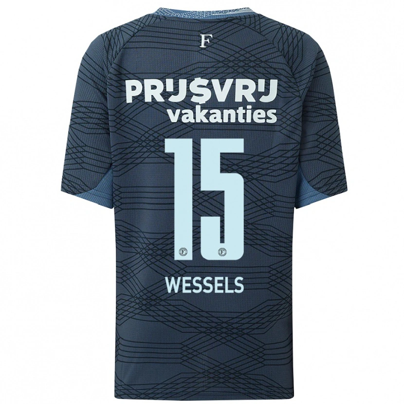 DanxenレディースTijme Wessels#15ブラック グレーアウェイシャツ2025/26ジャージーユニフォーム